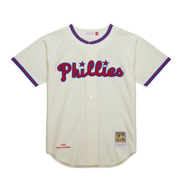 Richie Ashburn Philadelphia Phillies Mitchell & Ness 1948 Authentic MLB Jersey - Picture 6 of 6